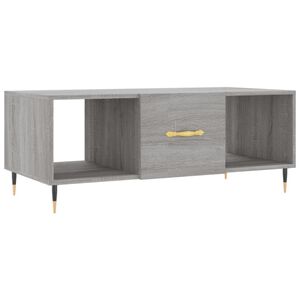 vidaXL Mesa de centro madera contrachapada gris Sonoma 102x50x40 cm