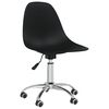 vidaXL Silla de comedor giratoria PP negro