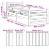 vidaXL Estructura de cama Marr&oacute;n 80 x 200 cm Madera de pino macizo
