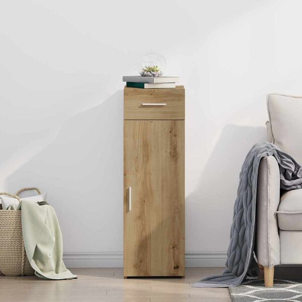 vidaXL Aparador con caj&oacute;n Roble artesanal 30 x 42,5 x 93 cm