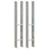 vidaXL Anclajes de valla 2 uds acero galvanizado plateado 8x6x60 cm
