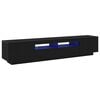 vidaXL Conjunto de mueble de TV 2 pcs Negro 200 x 35 x 40 cm