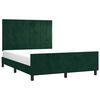 vidaXL Estructura cama sin colch&oacute;n terciopelo verde oscuro 140x190 cm