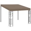 vidaXL Cenador con montaje en la pared gris taupe 3x3x2,5 m