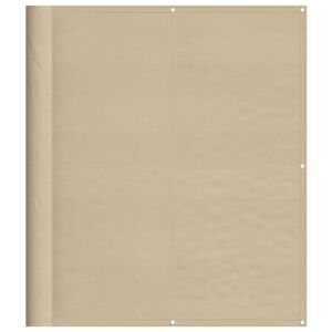 vidaXL Pantalla de balc&oacute;n 100% poli&eacute;ster Oxford beige 120x700 cm