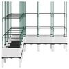 vidaXL Jardinera con enrejado PP blanco 200x160x142,5 cm