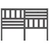 vidaXL Cabecero de cama madera maciza de pino gris 126x4x100 cm