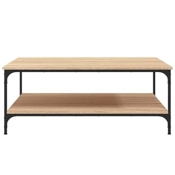 vidaXL Mesa de centro madera de ingenier&iacute;a roble Sonoma 100x100x40 cm