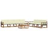 vidaXL Conjunto de sof&aacute;s de exterior con coj&iacute;n 8 pcs Natural y Crema
