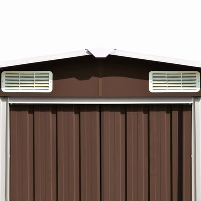 vidaXL Caseta de jardín metal marrón 257x580x181 cm