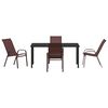 vidaXL Conjunto de Comedor de Jard&iacute;n 5 pcs Marr&oacute;n y Negro