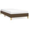 vidaXL Estructura de cama sin colch&oacute;n tela marr&oacute;n oscuro 80x200 cm