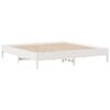 vidaXL Estructura de cama sin colch&oacute;n madera maciza blanca 200x200 cm