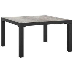 vidaXL Mesa de centro de jard&iacute;n DPC y acero gris 55x55x31 cm