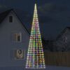 vidaXL &Aacute;rbol de Navidad en asta de bandera 3000 LED colores 800 cm
