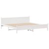 vidaXL Estructura de cama sin colch&oacute;n madera maciza blanca 200x200 cm