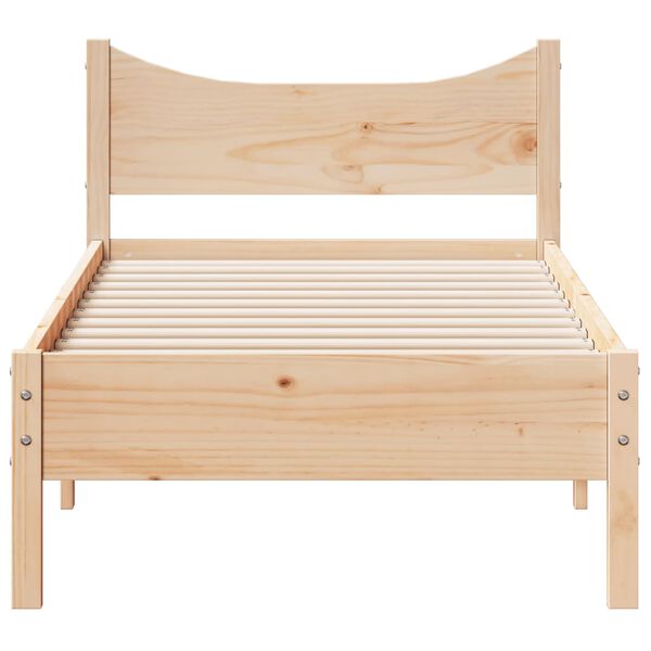 vidaXL Estructura de cama sin colch&oacute;n madera maciza de pino 90x190 cm