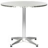 vidaXL Mesa de jard&iacute;n de aluminio plateado 80x70 cm