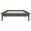 vidaXL Estructura de cama con LED madera maciza gris 100x200 cm