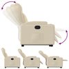 vidaXL Sill&oacute;n reclinable elevable de tela color crema