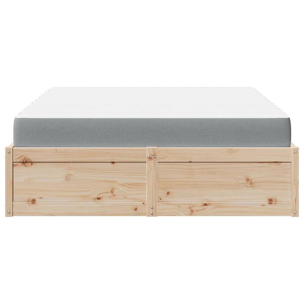 vidaXL Cama con colch&oacute;n madera maciza de pino 160x200 cm