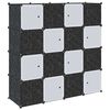 vidaXL Cubo organizador almacenamiento 16 cubos y varillas colgar PP