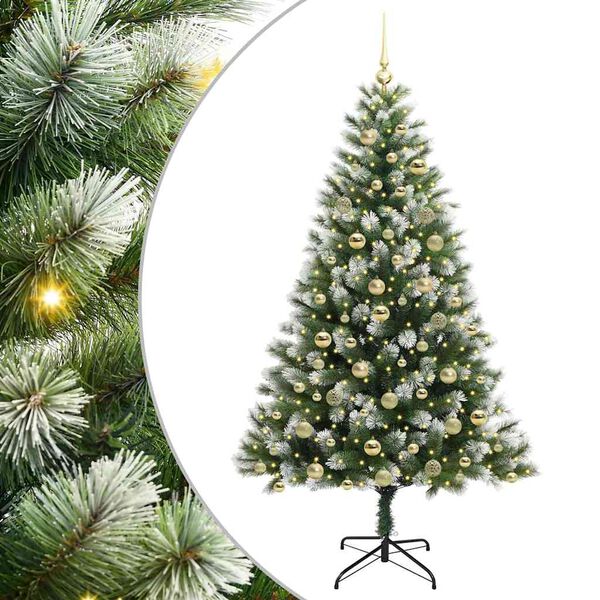 vidaXL &Aacute;rbol de Navidad Artificial Plegable con Nieve Esponjosa 180 cm