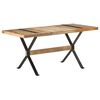 vidaXL Mesa de comedor de madera de mango rugosa 160x80x76 cm