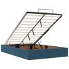 vidaXL Estructura de cama otomana colch&oacute;n terciopelo azul oscuro