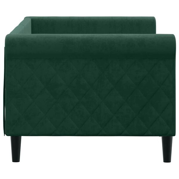 vidaXL Sofá cama sin colchón terciopelo verde oscuro 80x200 cm