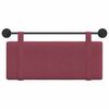 vidaXL Cabecera Colgante Liso Rojo vino 110 x 55 x 5 cm tela