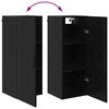 vidaXL Alacena Roble Negro 34,5 x 34 x 180 cm Madera contrachapada