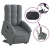 vidaXL Sill&oacute;n reclinable elevable de tela gris oscuro