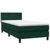 vidaXL Cama box spring con colch&oacute;n terciopelo verde oscuro 90x210 cm