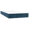 vidaXL Cama box spring colch&oacute;n y LED terciopelo azul oscuro 200x200 cm