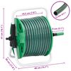vidaXL Carrete de rollo para manguera de pie PVC verde 30 m
