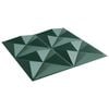 vidaXL Paneles de pared 48 pcs Verde Origami 50 x 50 cm Espuma XPS