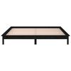 vidaXL Estructura de cama con LED madera maciza negra 160x200 cm