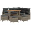 vidaXL Conjunto de sof&aacute; de jard&iacute;n 9 uds. 8-N&uacute;mero de plazas Gris