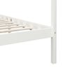 vidaXL Cama con dosel sin colch&oacute;n madera maciza blanco 90x200 cm