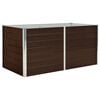 vidaXL Mesa de cultivo de acero galvanizado marr&oacute;n 160x80x77 cm