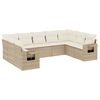 vidaXL Set de sof&aacute;s de jard&iacute;n 9 pzas con cojines rat&aacute;n sint&eacute;tico beige