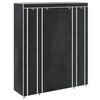 vidaXL Armario de tela compartimentos y varillas negro 45x150x176 cm
