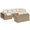 vidaXL Set de sof&aacute;s de jard&iacute;n 11pzas con cojines rat&aacute;n sint&eacute;tico beige