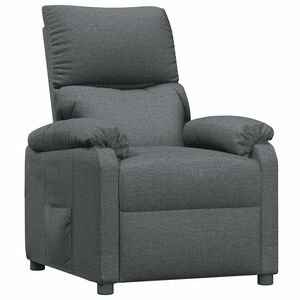 vidaXL Sill&oacute;n reclinable de tela gris oscuro