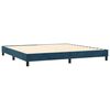 vidaXL Cama box spring con colch&oacute;n terciopelo azul oscuro 200x200 cm