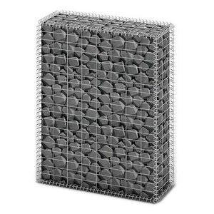 vidaXL Cesta para muro de gaviones de alambre galvanizado 100x80x30 cm