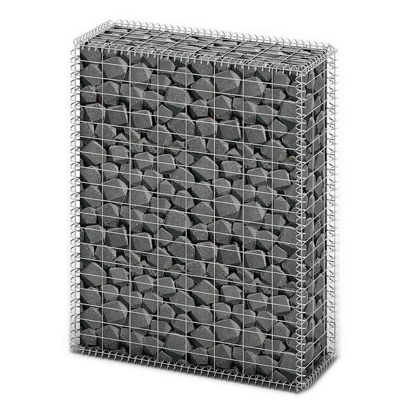 vidaXL Cesta para muro de gaviones de alambre galvanizado 100x80x30 cm