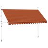 vidaXL Toldo manual retr&aacute;ctil naranja y marr&oacute;n 400 cm