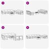 vidaXL Conjunto de sof&aacute;s de exterior con coj&iacute;n 8 pcs Natural y negro